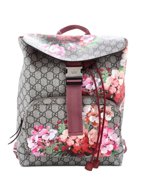 Gucci Pre-Owned mellemstor GG-rygsæk i kanvas med tryk og spænde