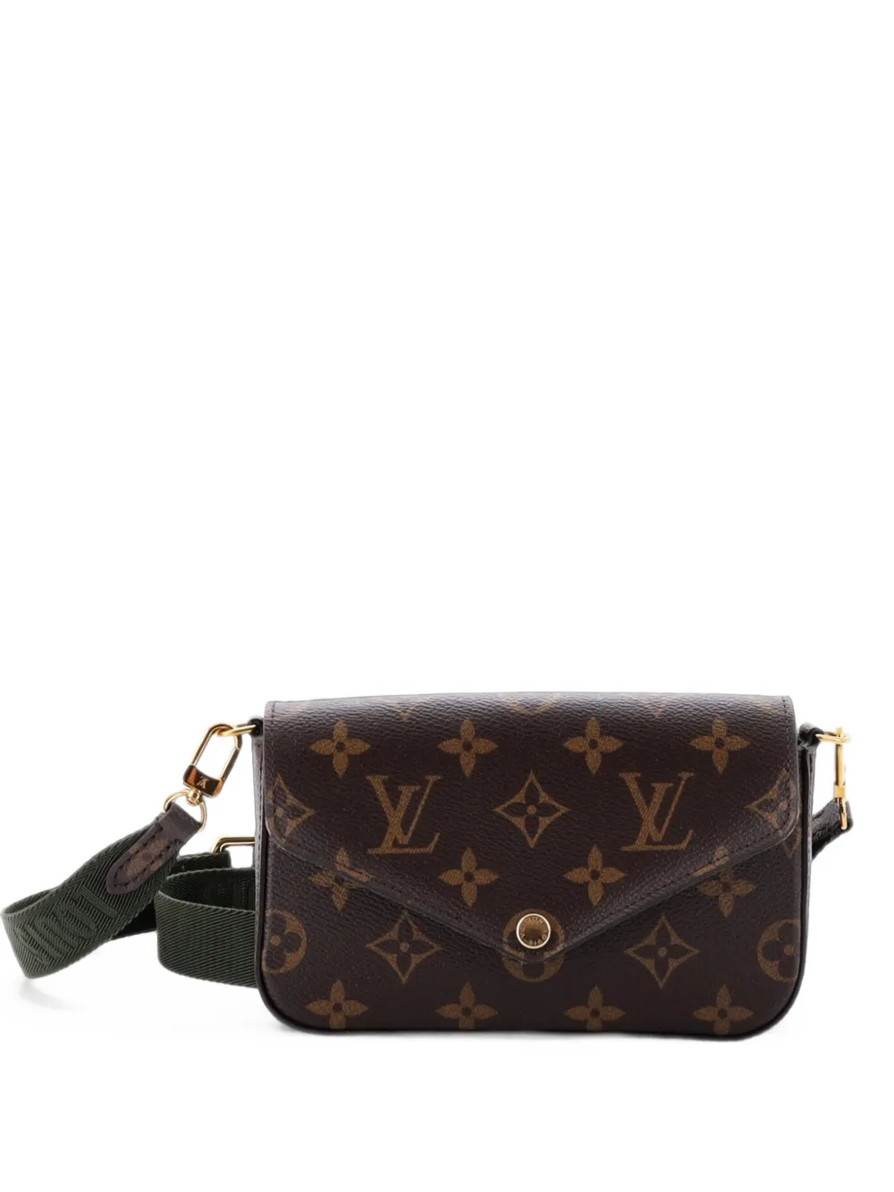 Louis Vuitton Pre-Owned Felicie Strap & Go Handbag Monogram Canvas crossbody bag - Brown