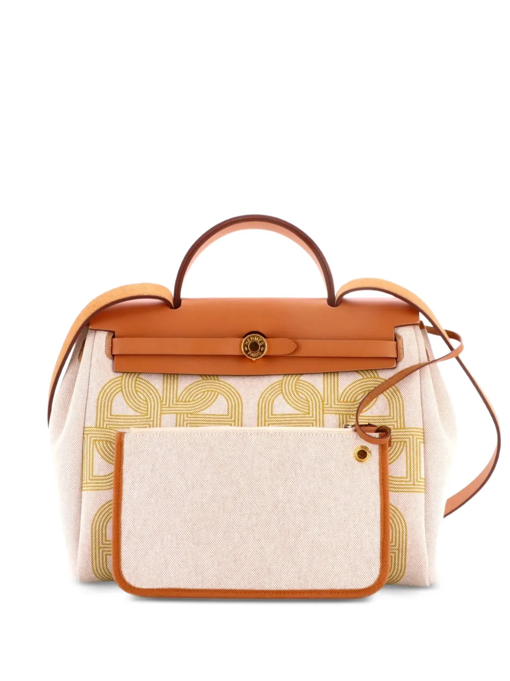 Hermès Pre-Owned Herbag Zip Circuit 24 Satchel-Tasche aus Vache Hunter und Leder 31cm - Nude