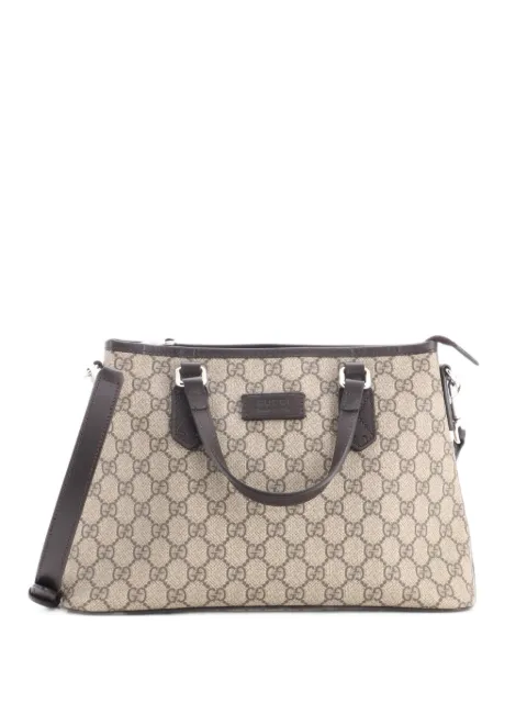 Gucci Pre-Owned Convertible Zip GG Coated Canvas with Leather Medium tote bag