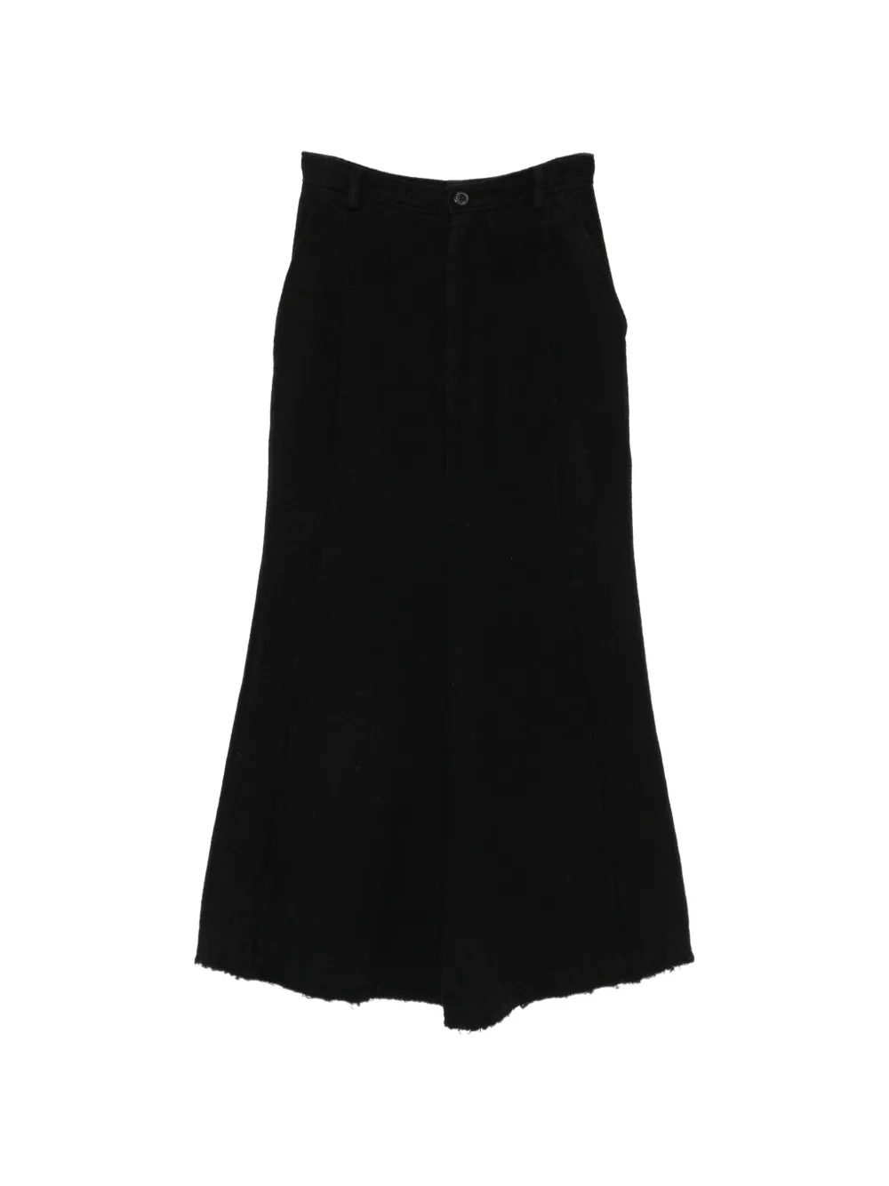 Rundholz raw-edge panelled maxi skirt - Nero