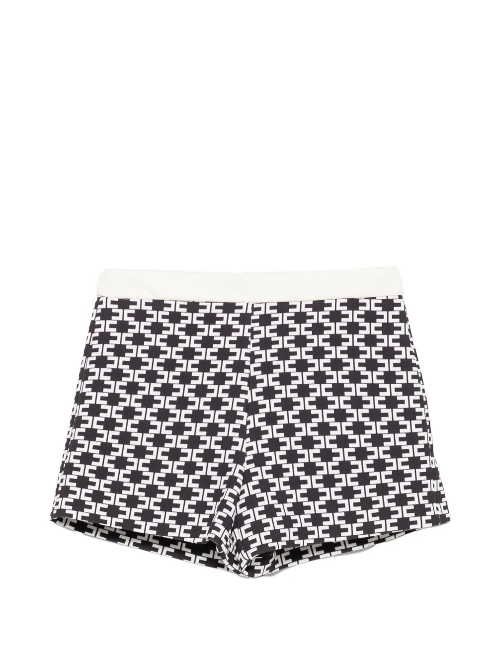 Elisabetta Franchi Kids Shorts con motivo monogramma - Nero
