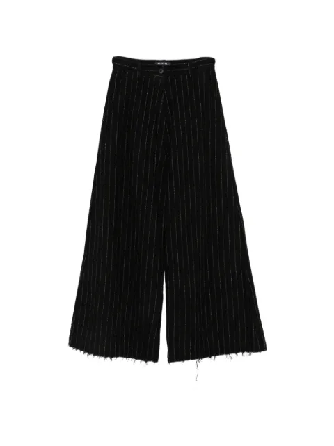Rundholz pinstripe frayed-hem trousers