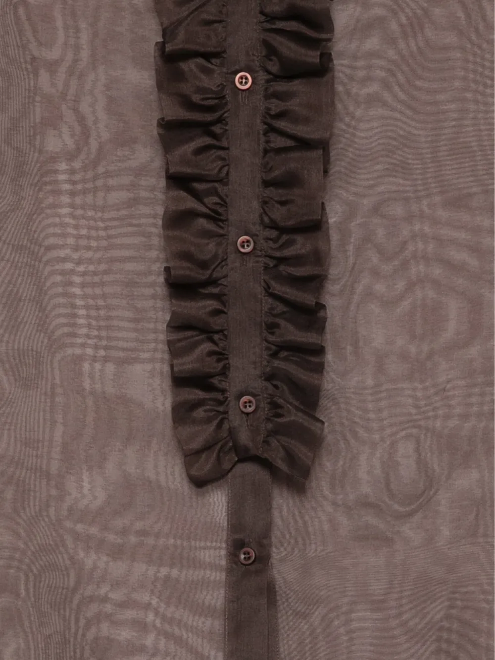 D.Exterior Blouse met ruches Bruin