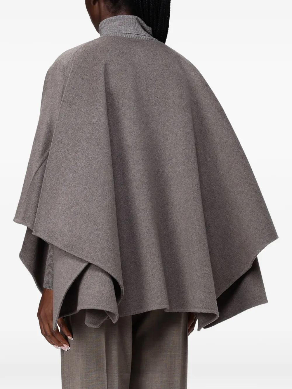 Fabiana Filippi Jas met cape en monili-verfraaiing Bruin