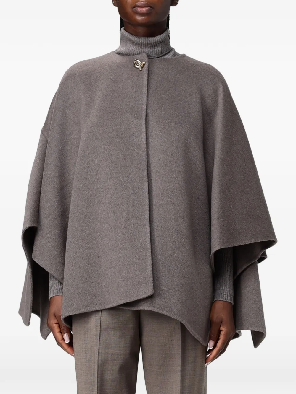 Fabiana Filippi monili-embellished cape coat