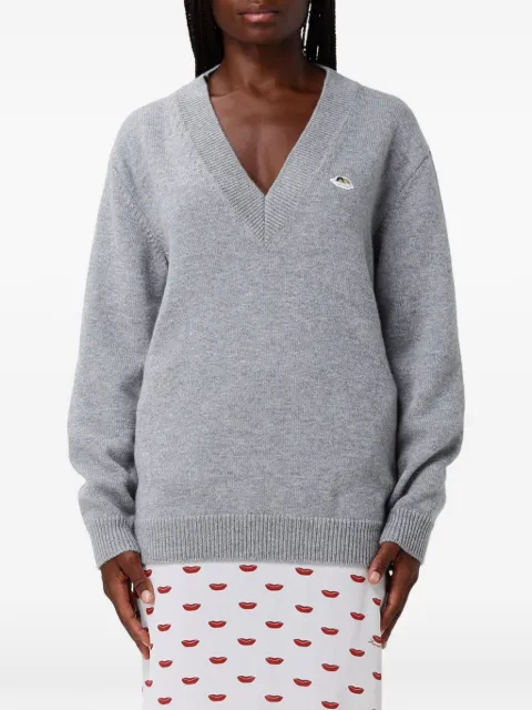 Fiorucci Angels patch V-neck sweater