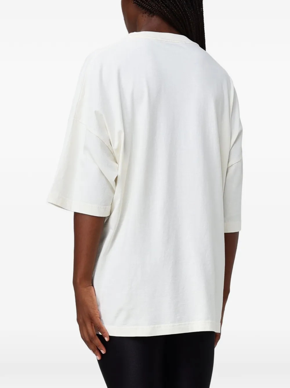Palm Angels logo-print oversized T-shirt Beige