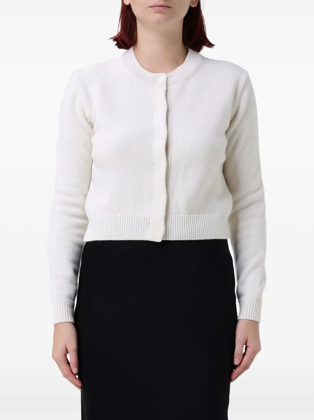Fiorucci button-up cropped cardigan - Neutrals