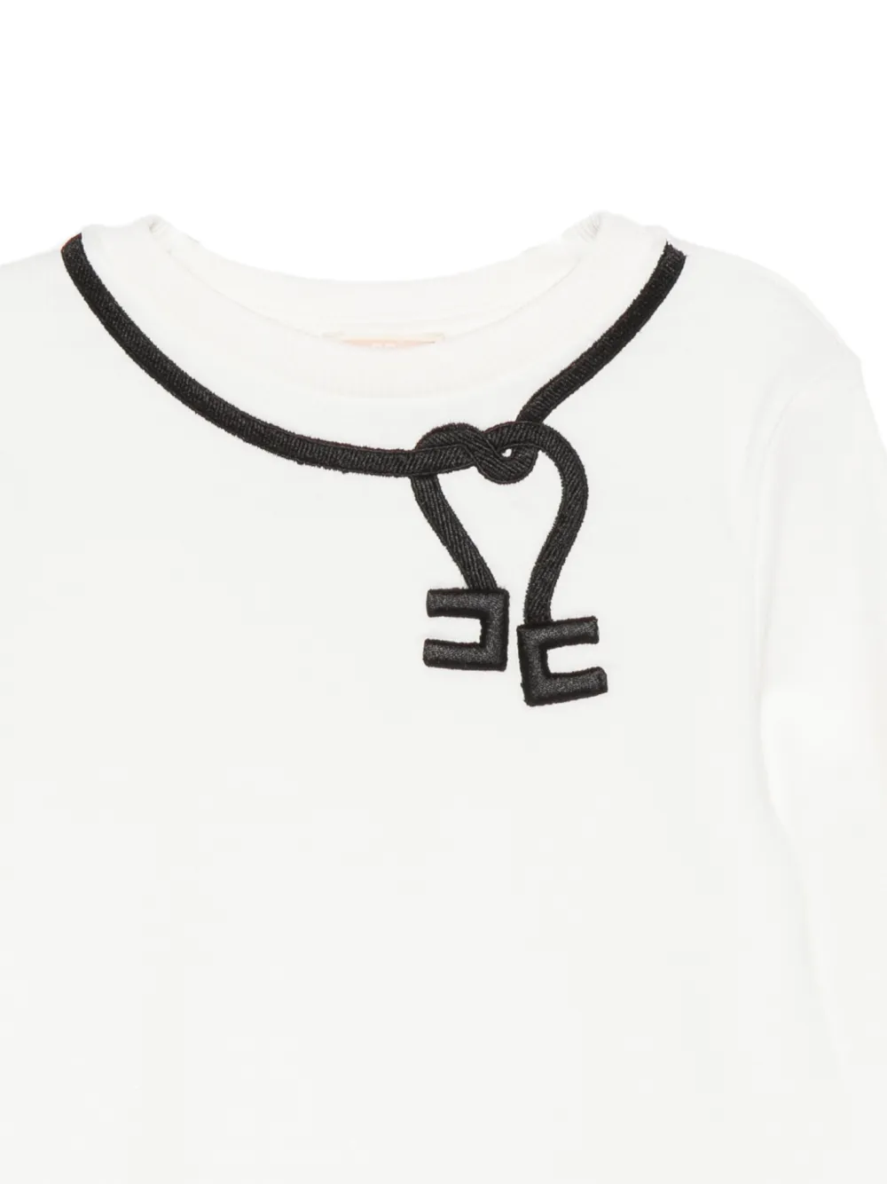 Elisabetta Franchi Kids Jurk met logoprint Wit