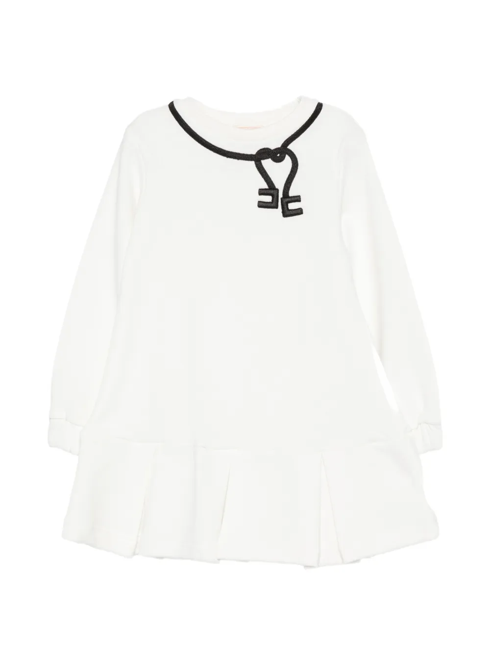 Elisabetta Franchi Kids Jurk met logoprint Wit