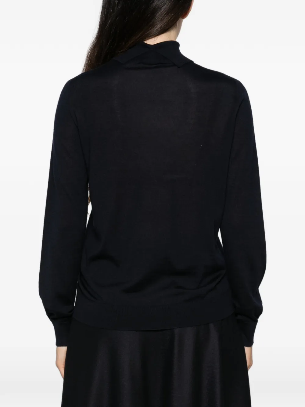 Peserico bead-embellished high-neck sweater Blauw