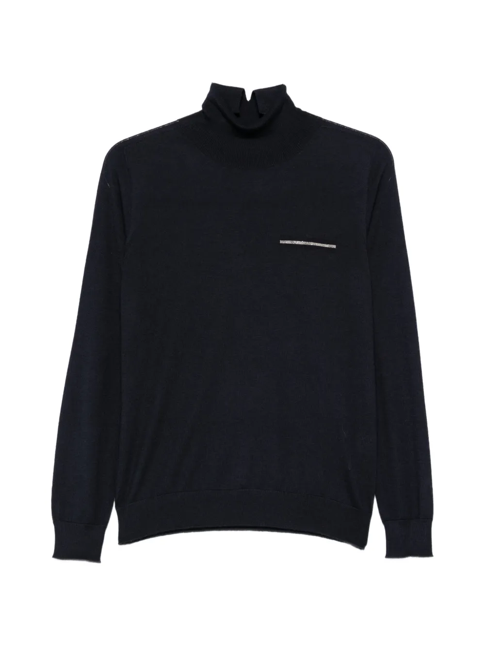 Peserico bead-embellished high-neck sweater - Blu