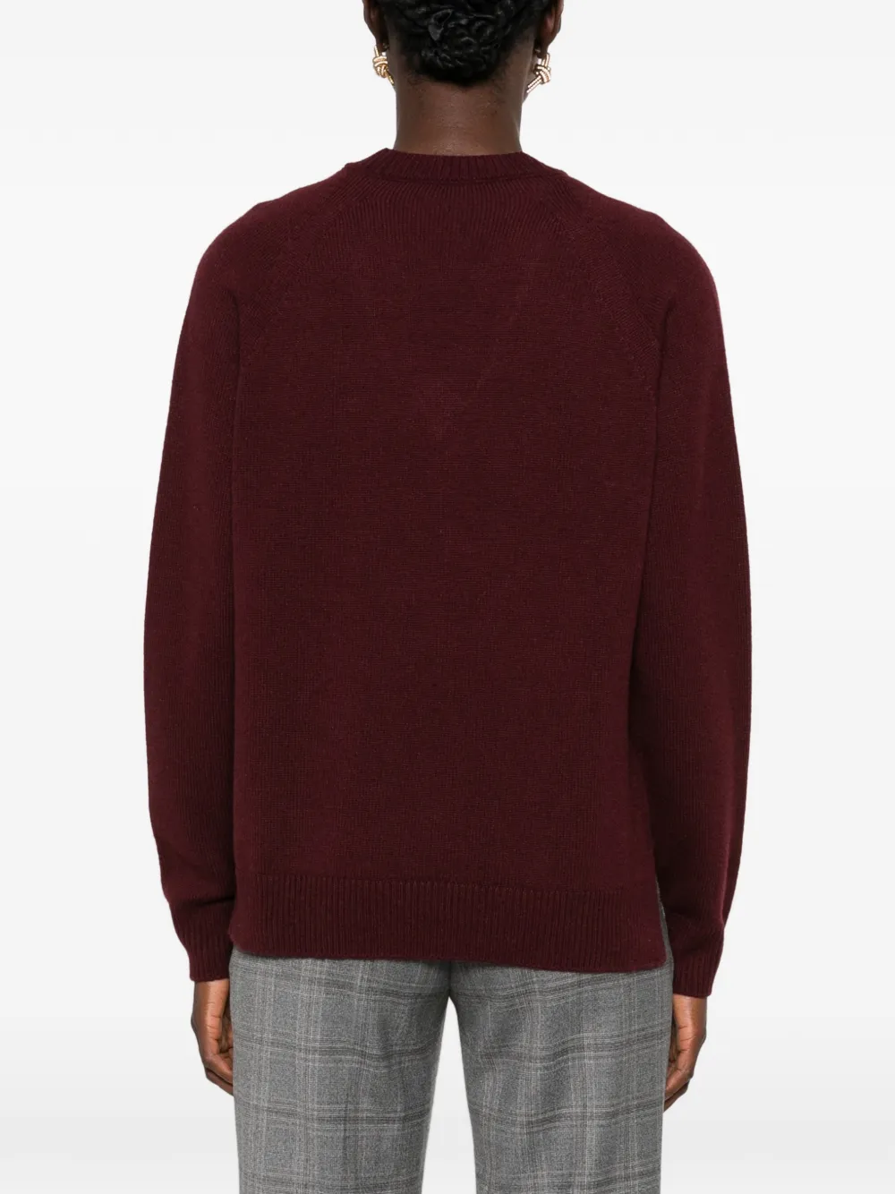 Peserico Trui met raglan mouwen en V-hals Rood