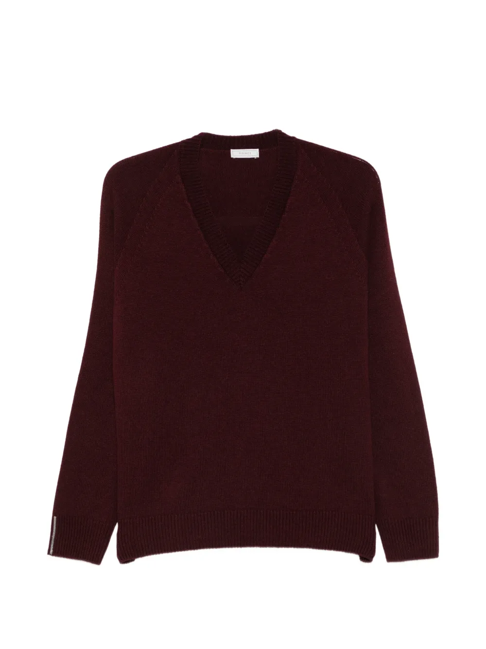 Peserico Trui met raglan mouwen en V-hals Rood