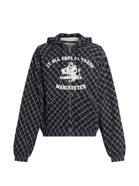 UMBRO plaid-pattern zip-up hoodie