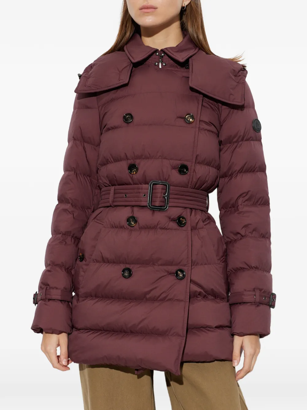 Burberry Audley jas met dubbele rij knopen Rood