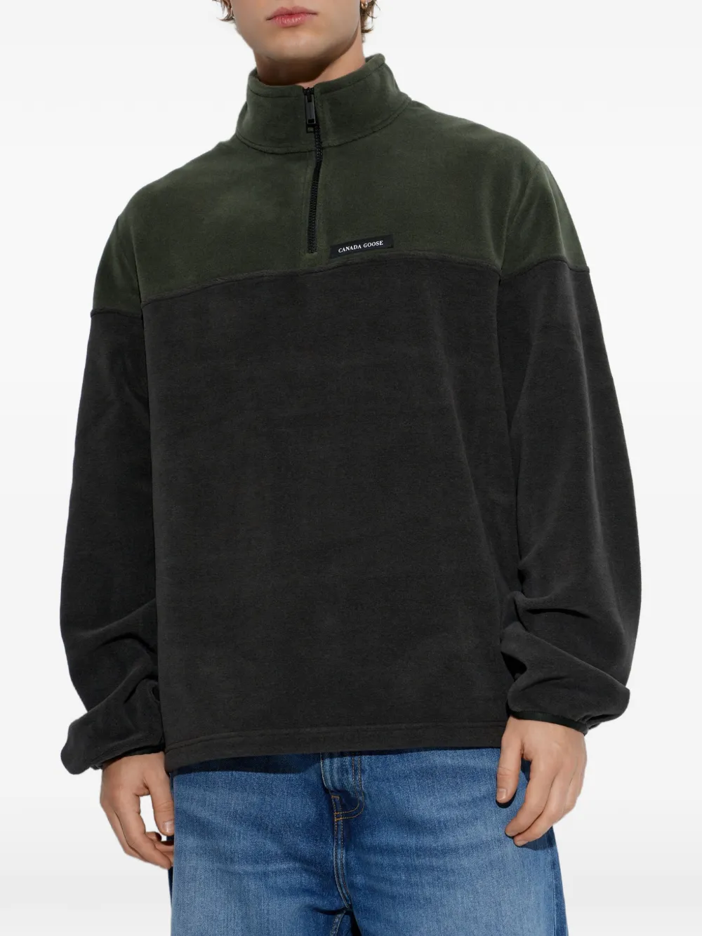 Canada Goose Loma Fleece Sweater in Green, view 3