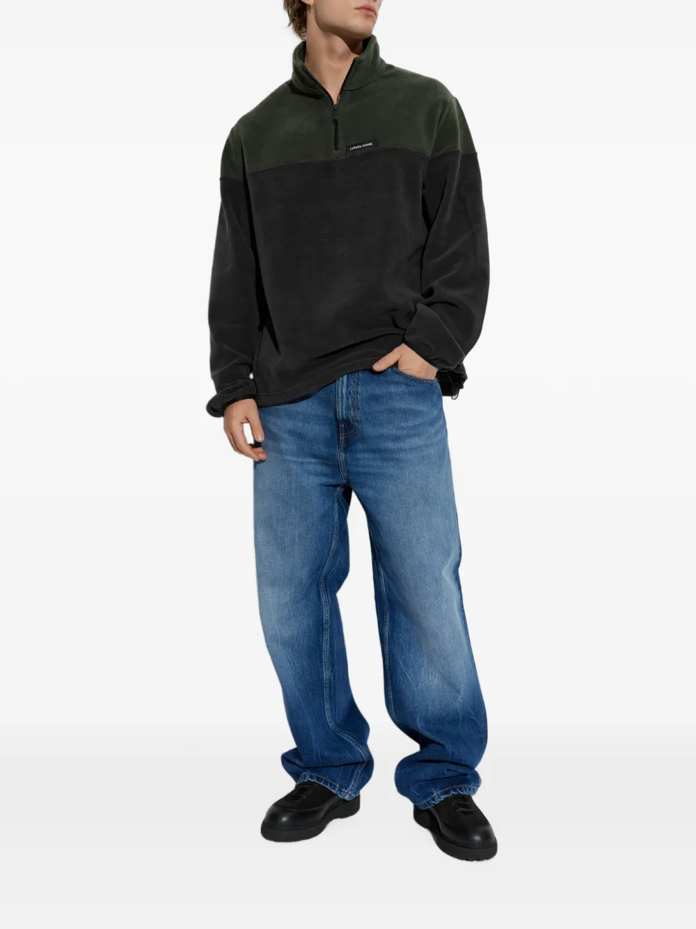 Canada Goose Loma Fleece Sweater in Green, view 2