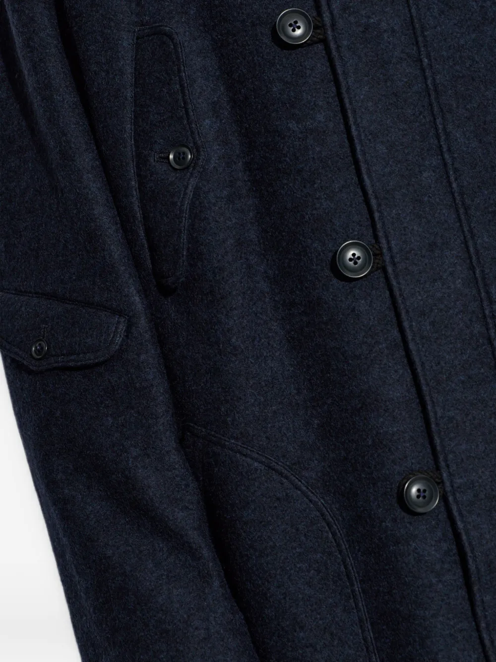 Yohji Yamamoto Jas met capuchon Blauw