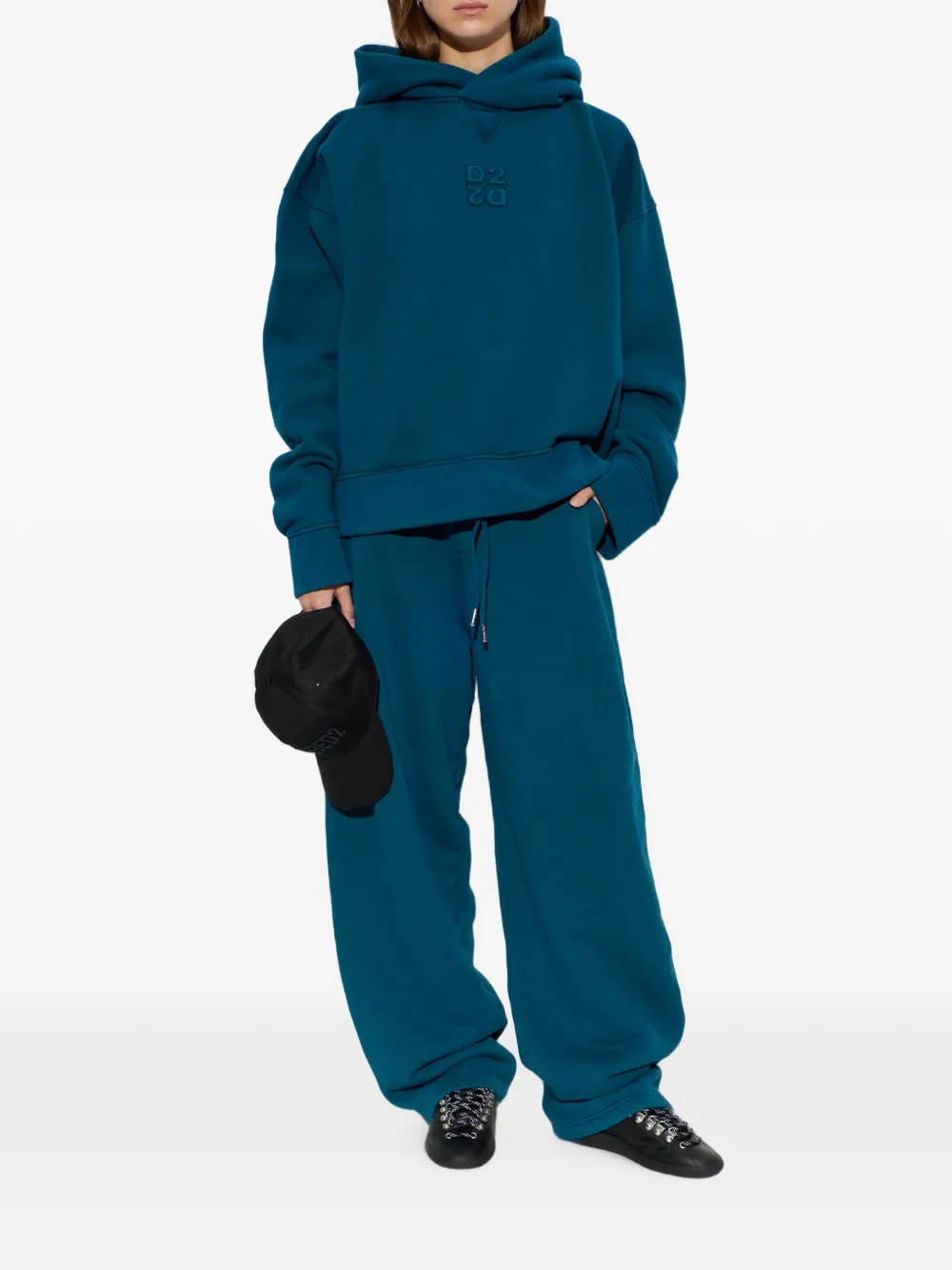 DSQUARED2 Trainingsbroek met geborduurd logo Blauw