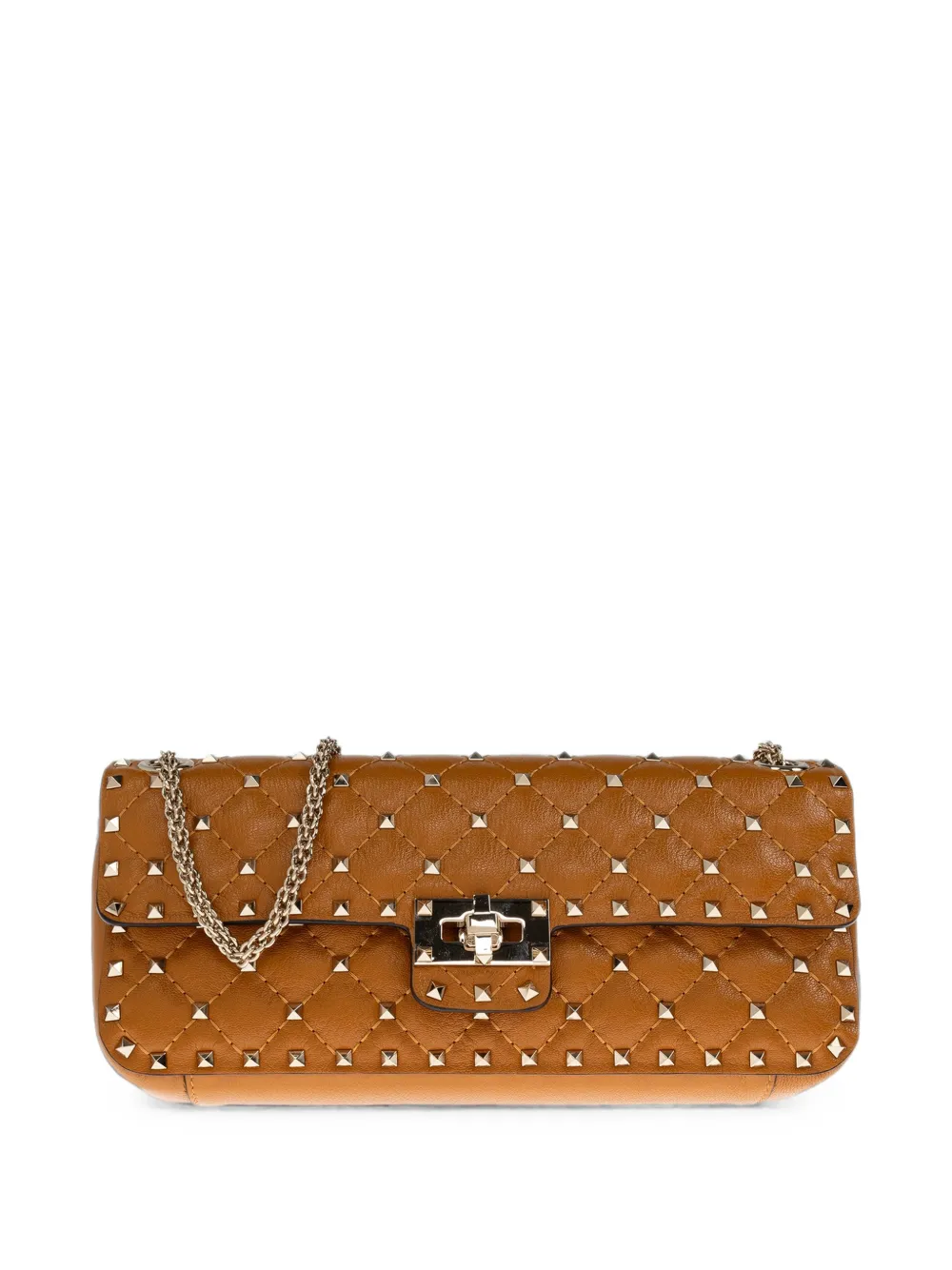 Valentino Garavani Borsa a spalla Rockstud Spike media - Marrone