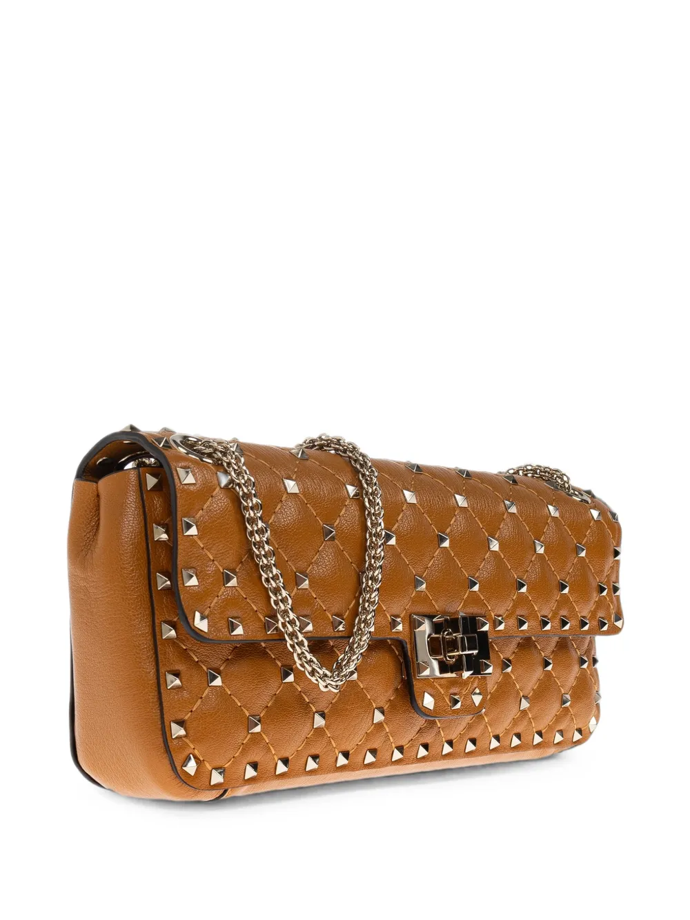 Valentino Garavani Rockstud Spike medium gewatteerde schoudertas Bruin