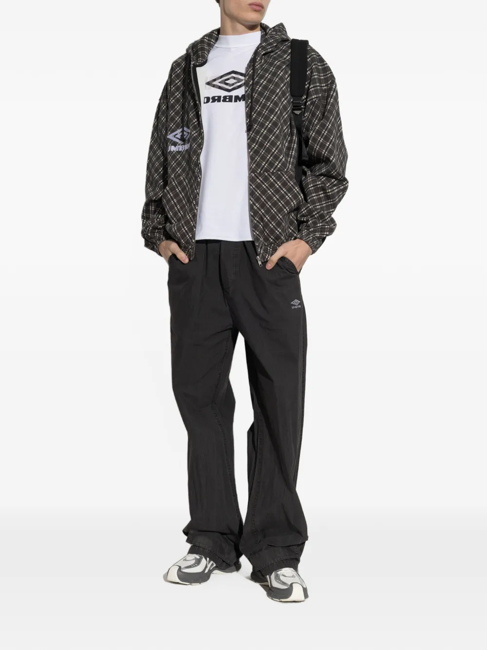 UMBRO plaid zip-up hoodie Bruin