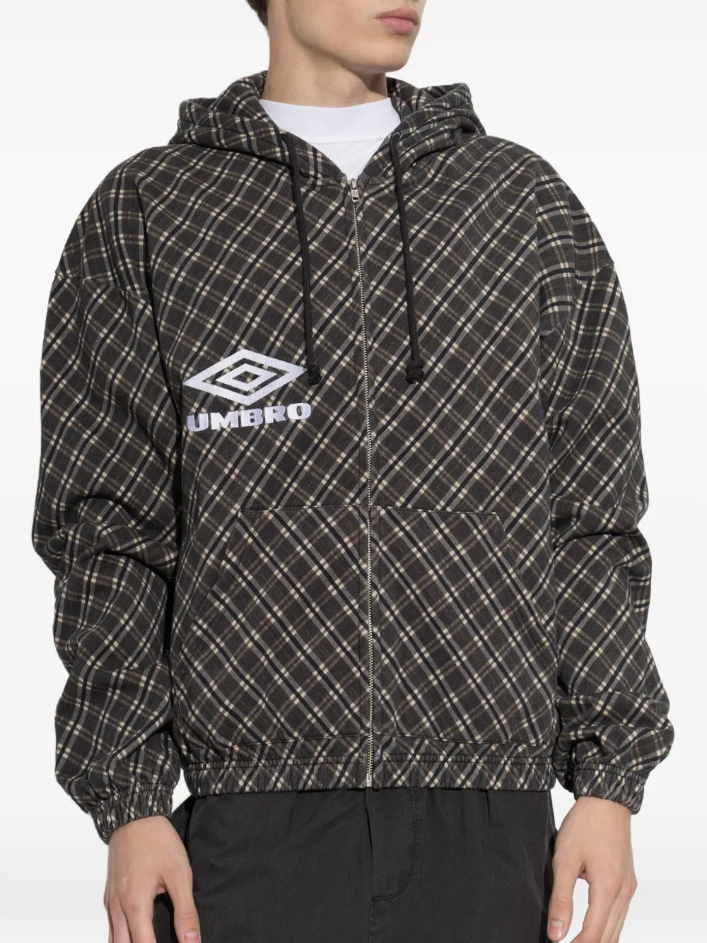 UMBRO plaid zip-up hoodie Bruin