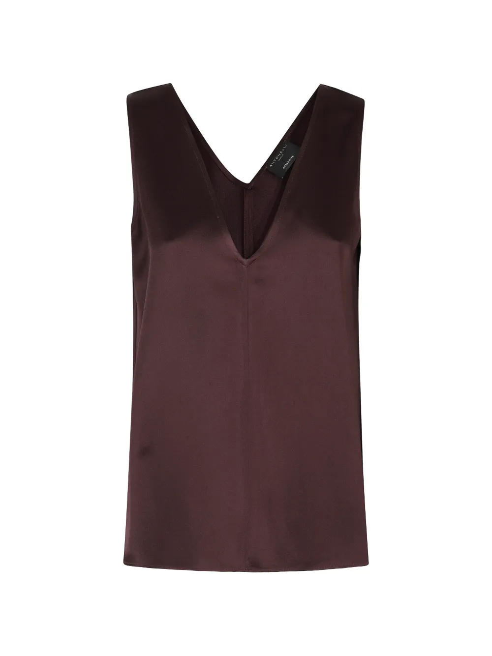 Antonelli Bergamo V-neck satin top - Rouge Antonelli Bergamo V-neck satin top - Rouge