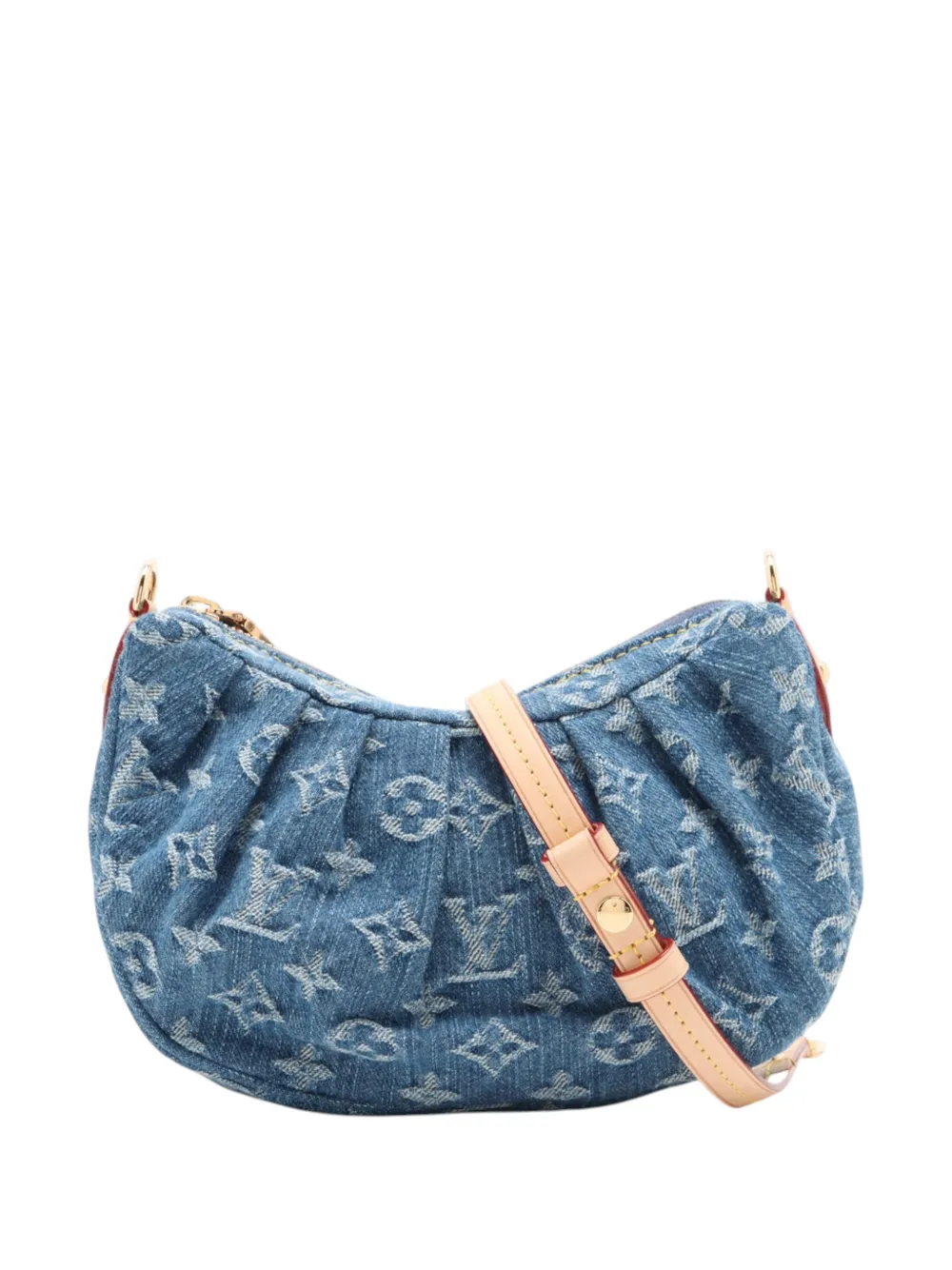 Louis Vuitton Pre-Owned 2021-2026 Pochette Valley Monogram Jeans-Schultertasche - Blau