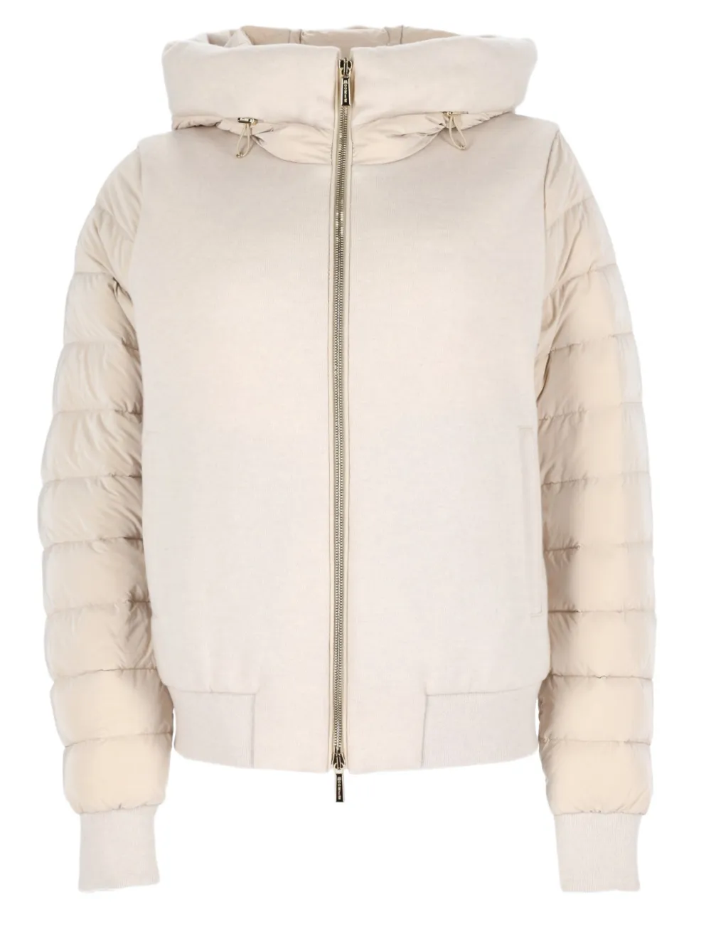 Moorer Flavienne hooded padded jacket Beige