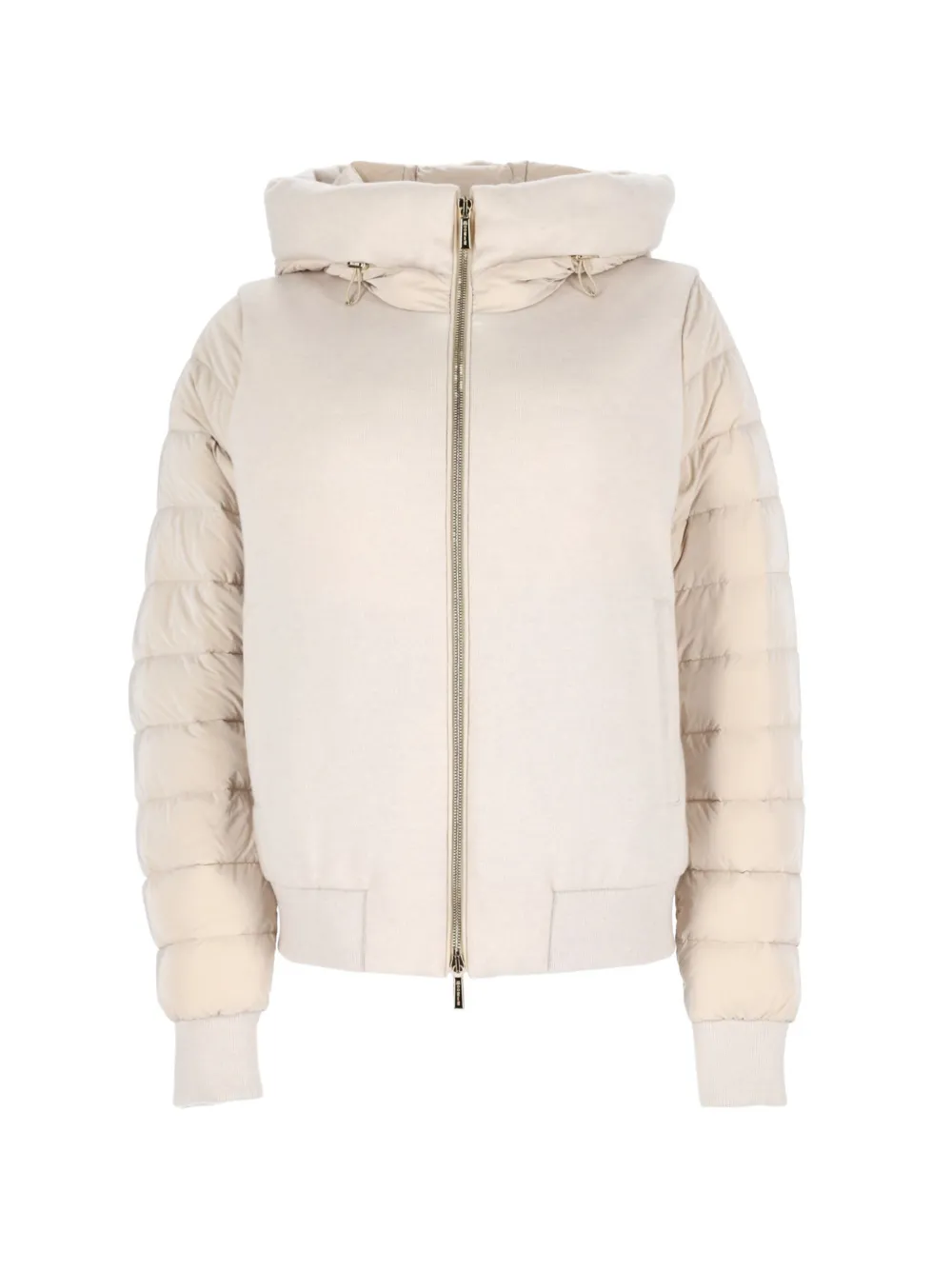 Moorer Flavienne hooded padded jacket Beige