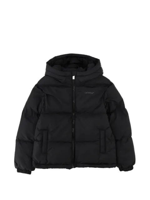 Off-White Kids hooded padded jacket