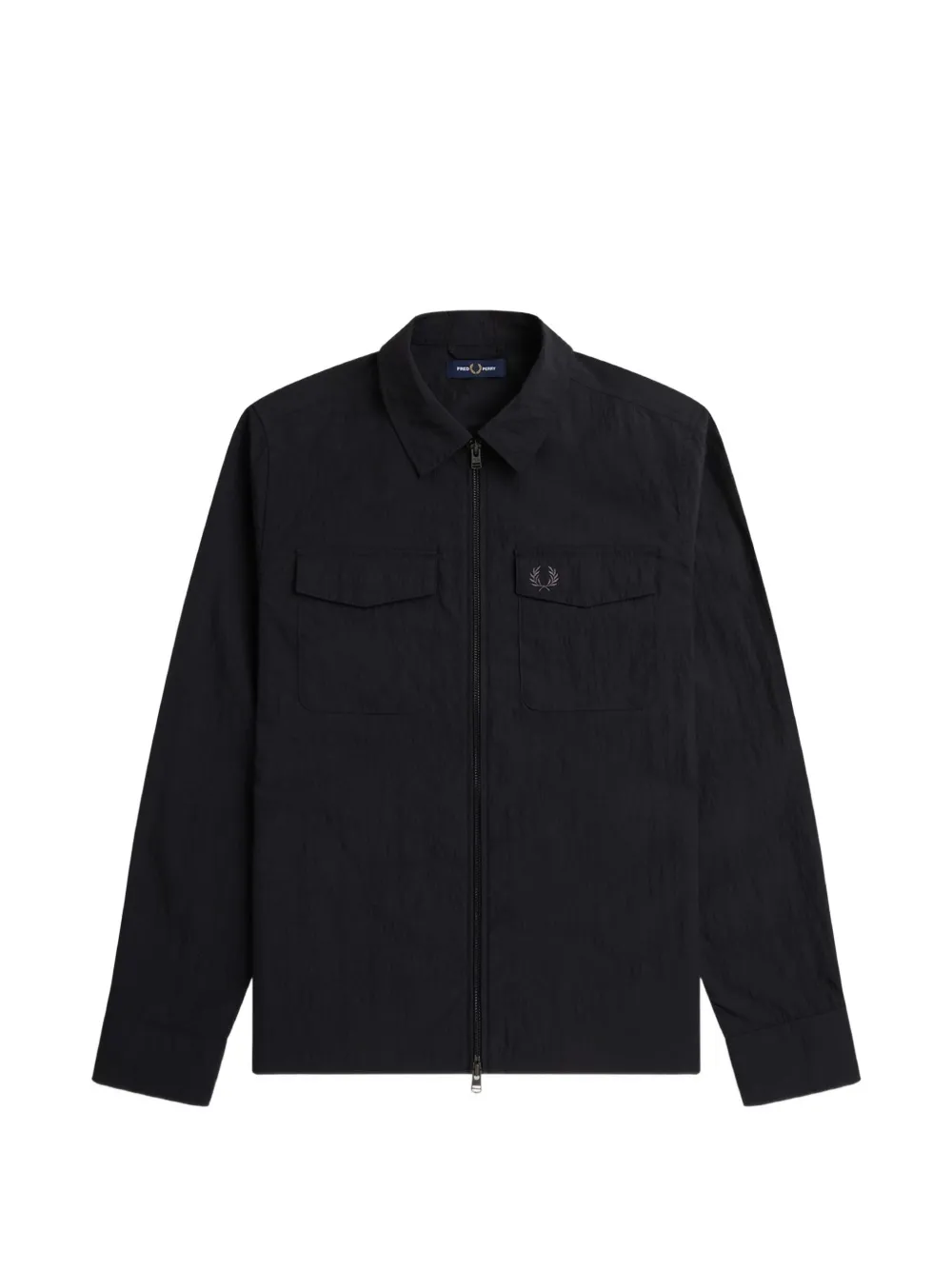 Fred Perry zip-up flap-pocket shirt