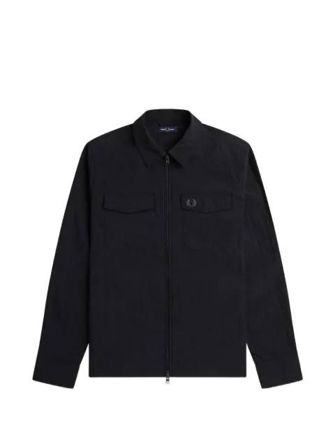 Fred Perry zip-up flap-pocket shirt
