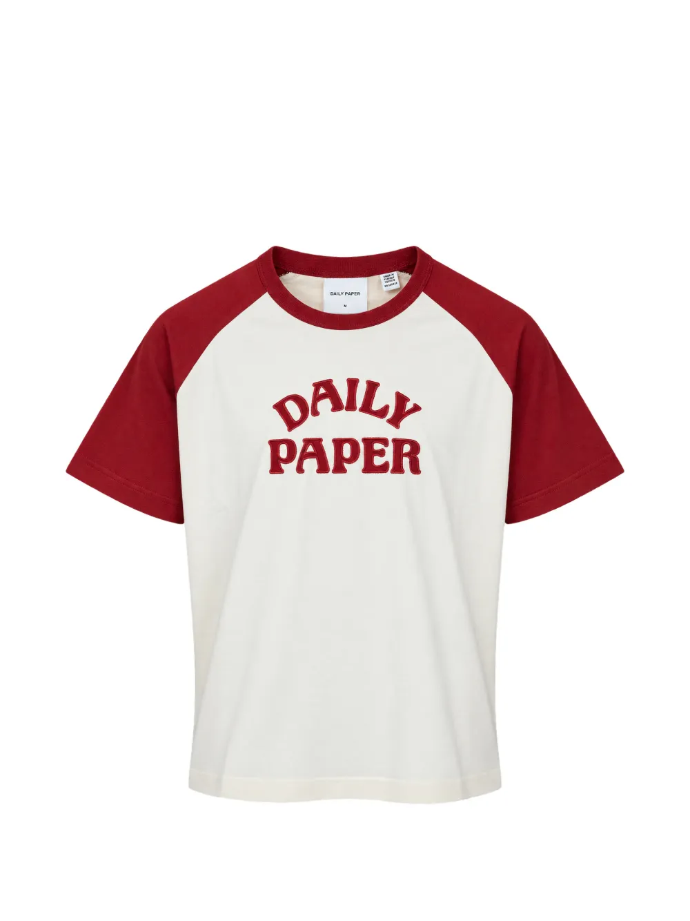 Daily Paper logo-embroidered raglan-sleeve T-shirt Beige