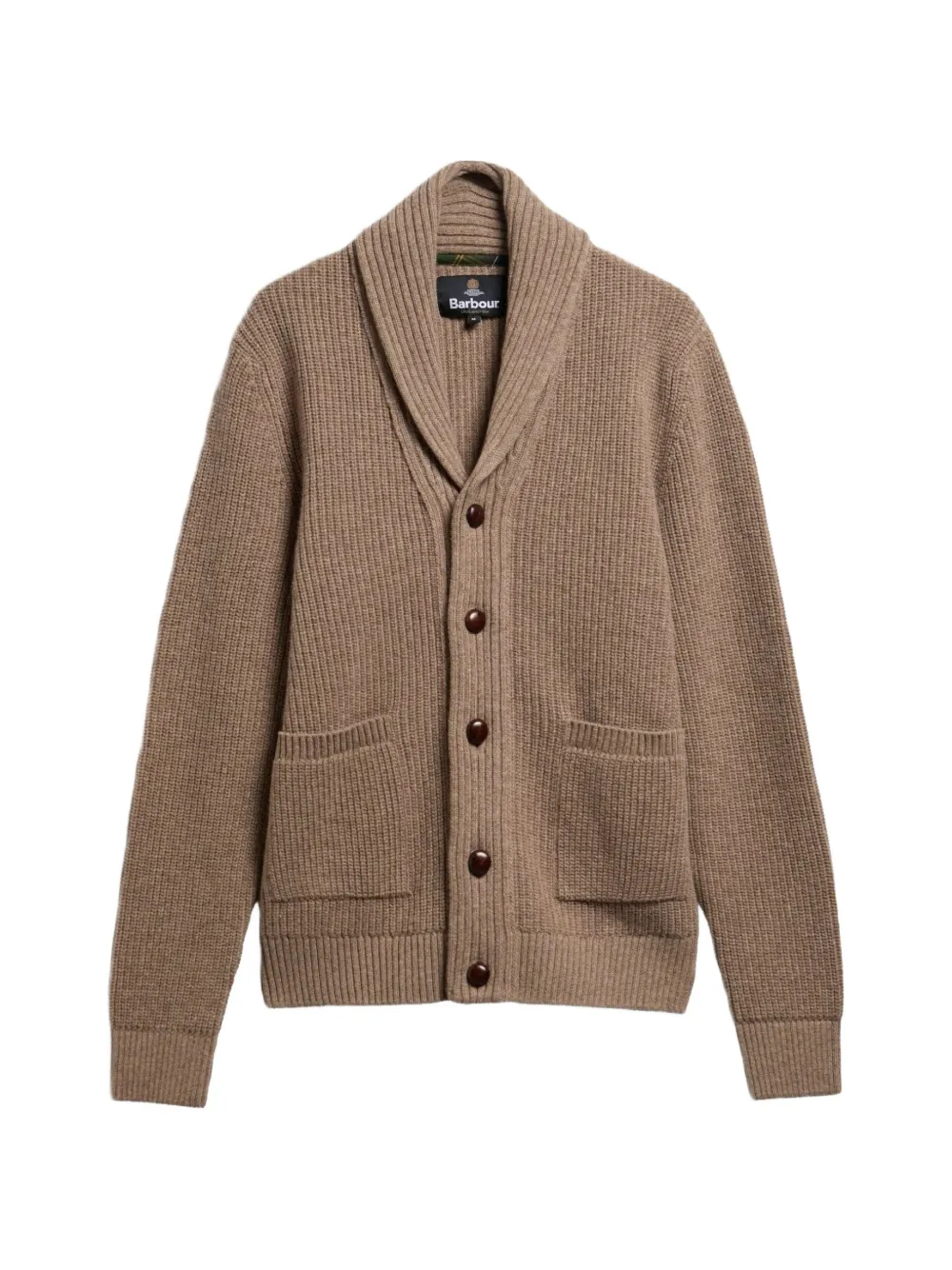 Barbour Hartland elbow-patch cardigan - Tons neutres Barbour Hartland elbow-patch cardigan - Tons neutres