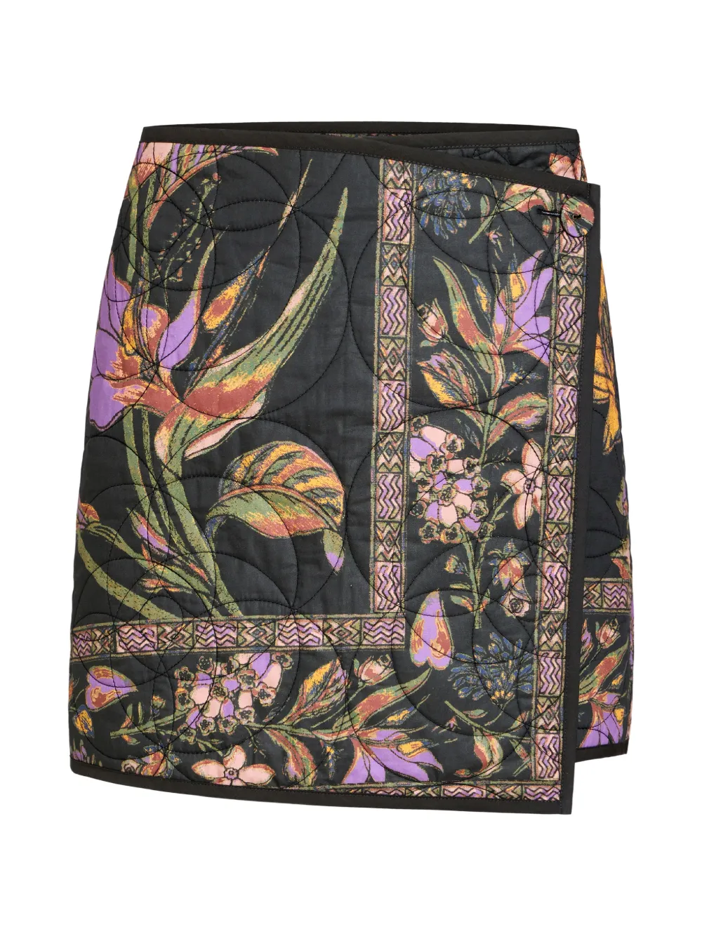 Marie Oliver Orca quilted floral-print mini skirt