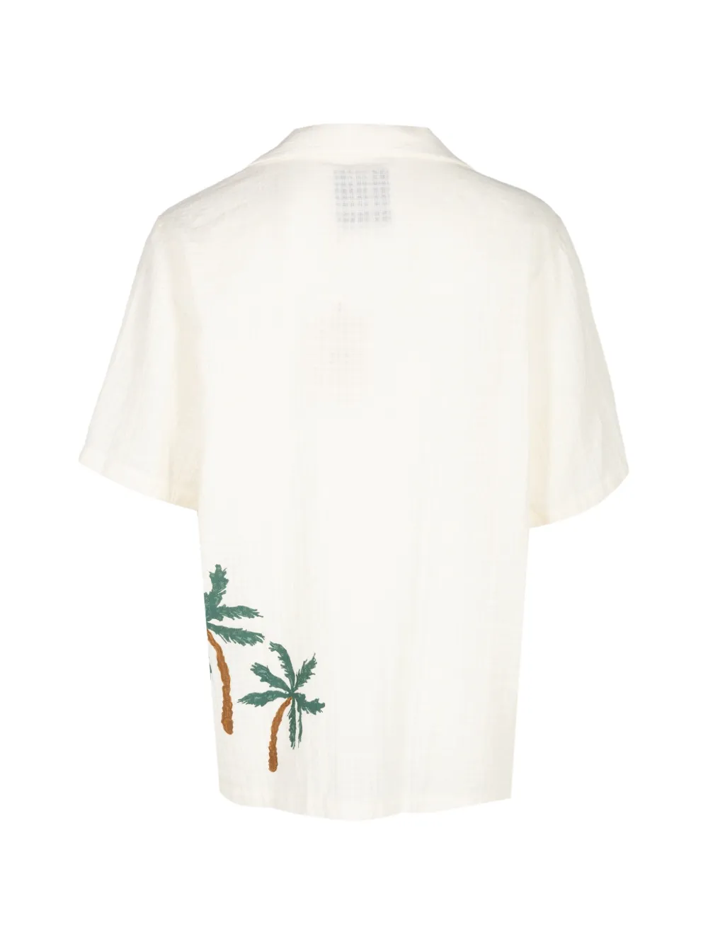 OAS Company Riverion Cuba overhemd met palmboom-print en campkraag Beige