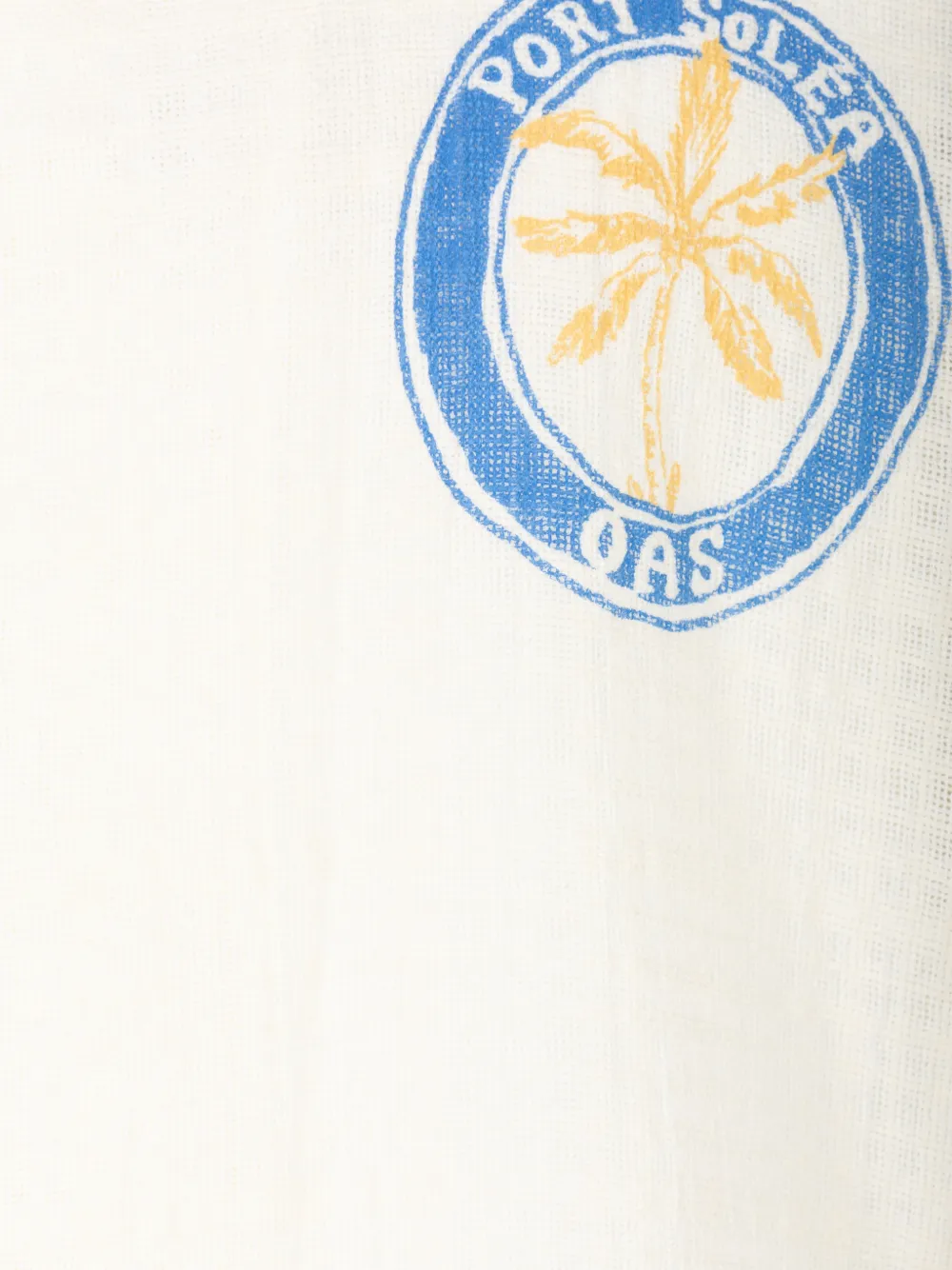 OAS Company Riverion Cuba overhemd met palmboom-print en campkraag Beige