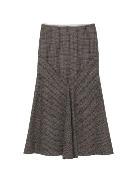 ETRO check-pattern panelled midi skirt