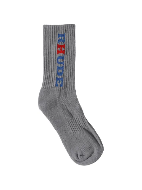RHUDE logo-knit ribbed socks