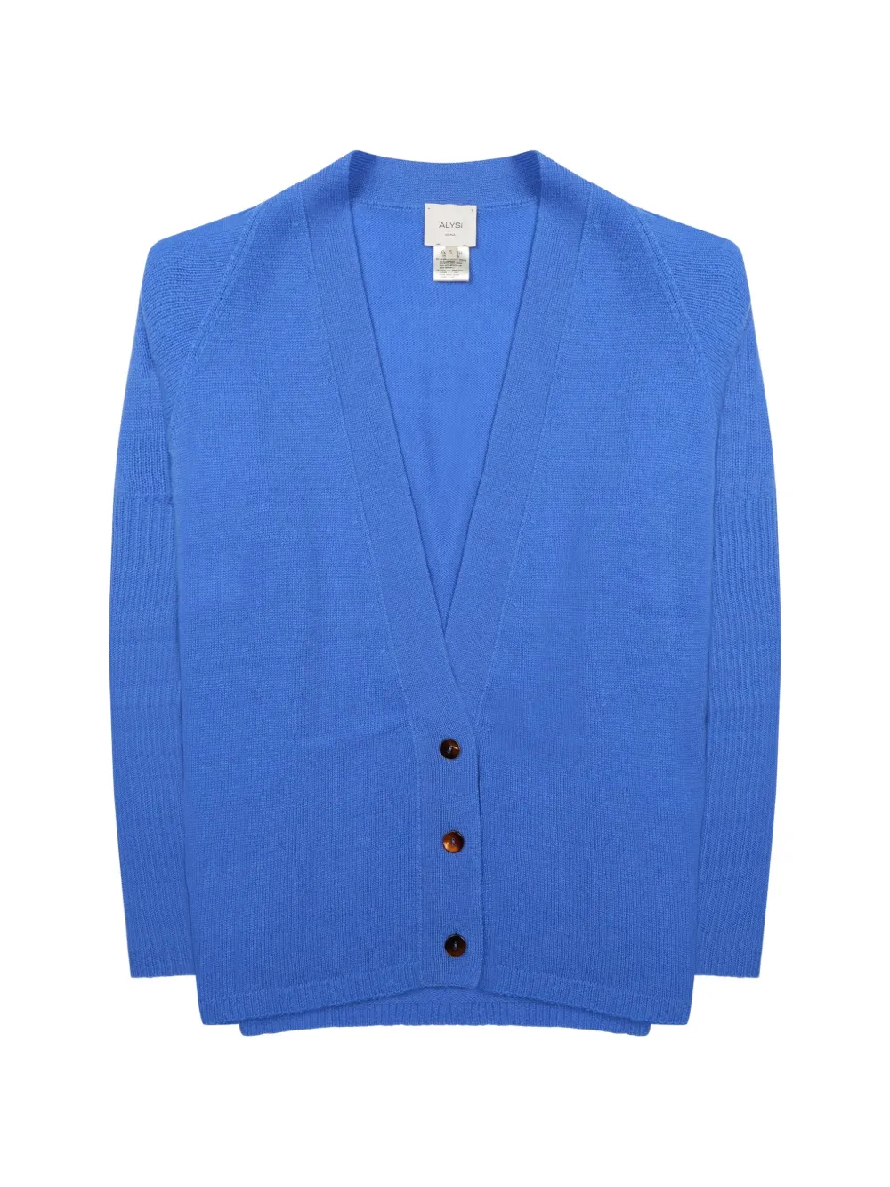 Alysi fine-knit V-neck cardigan - Blu