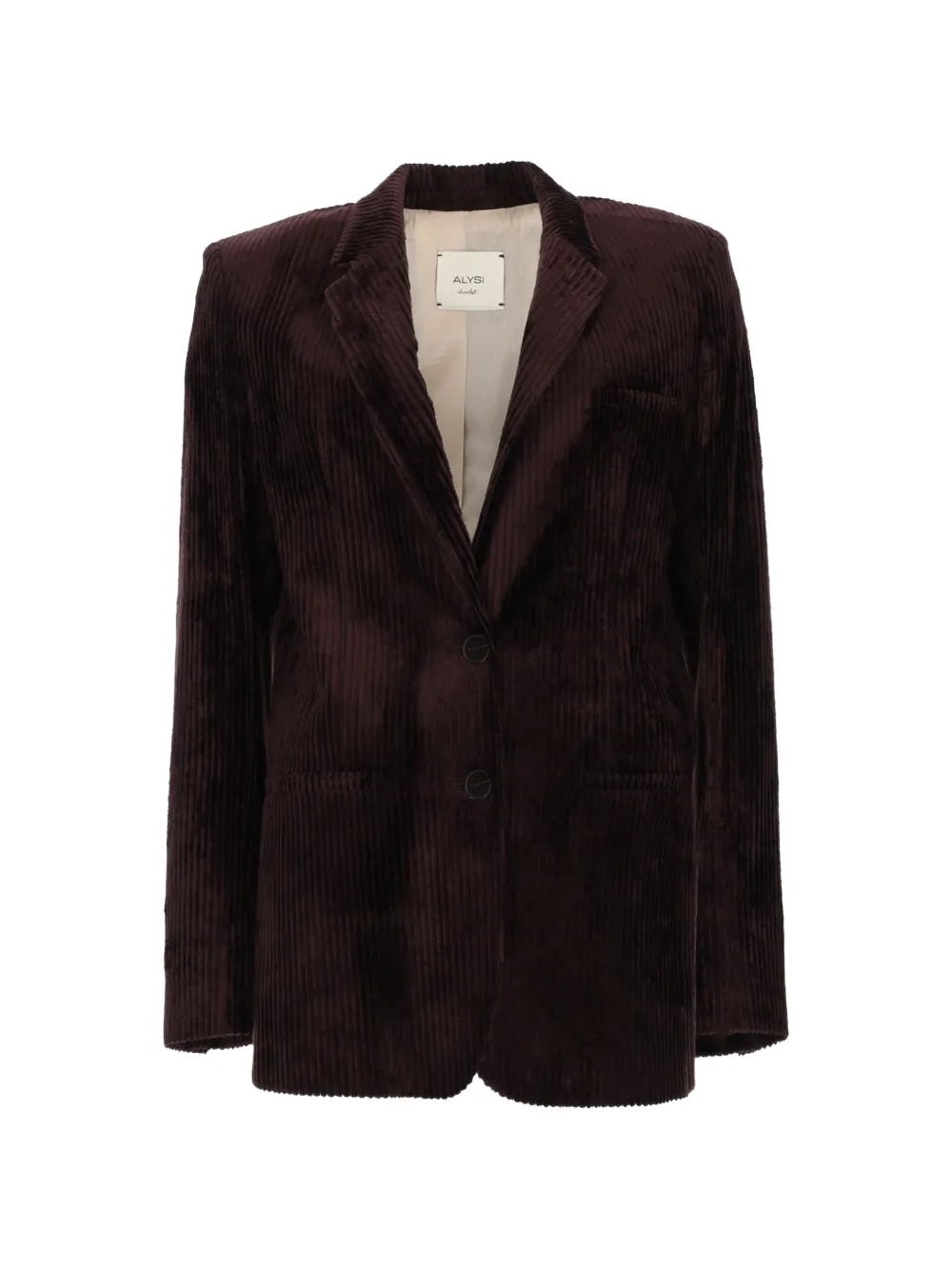 Alysi corduroy-effect double-breasted blazer Paars