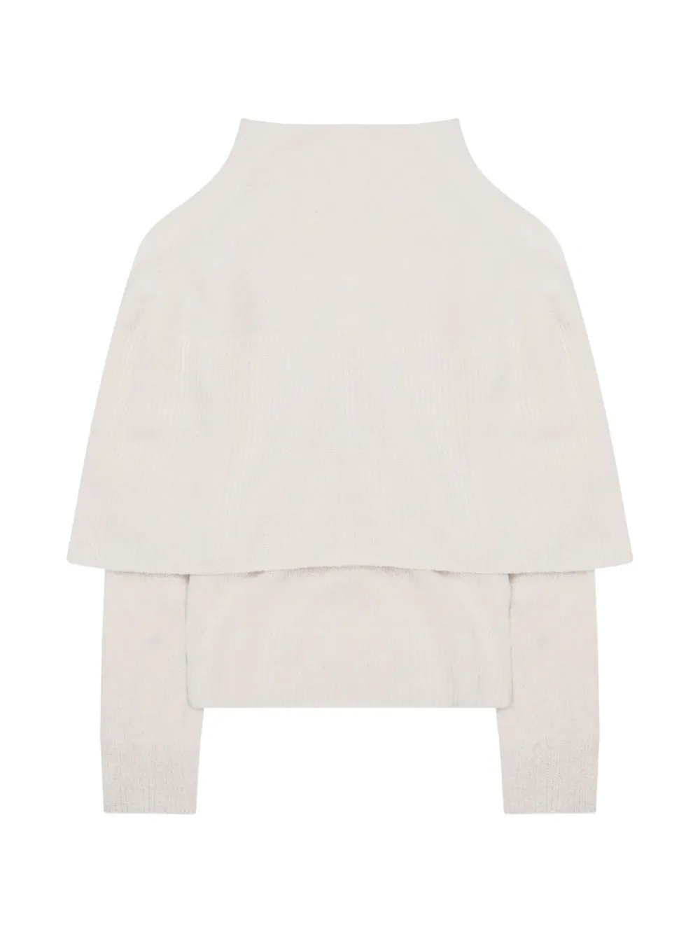 Alysi layered-effect fine-knit sweater Beige