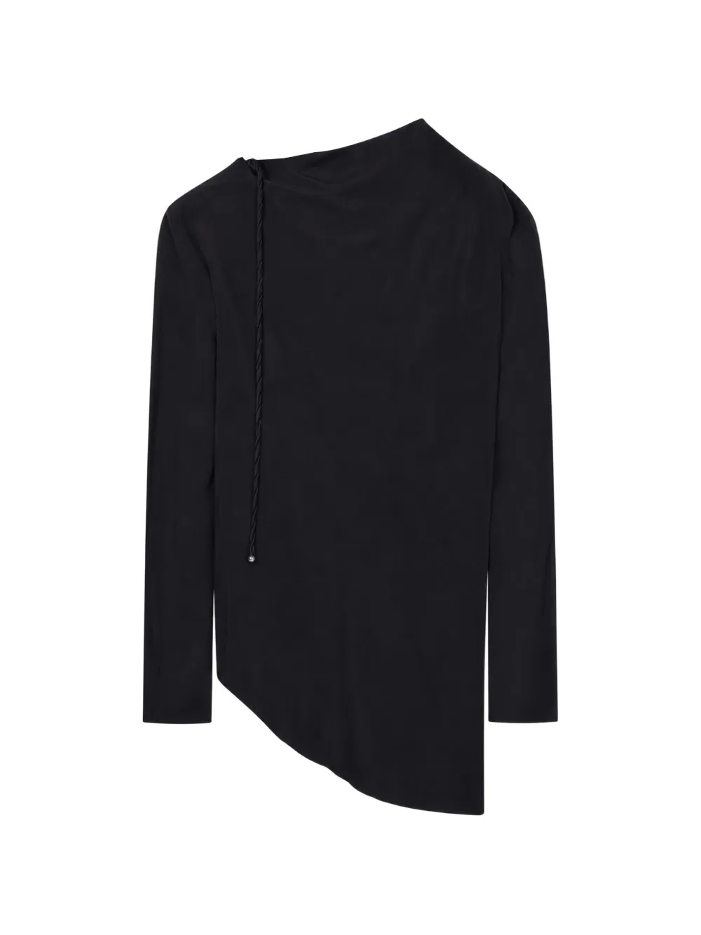 Alysi asymmetric long-sleeve top - Nero