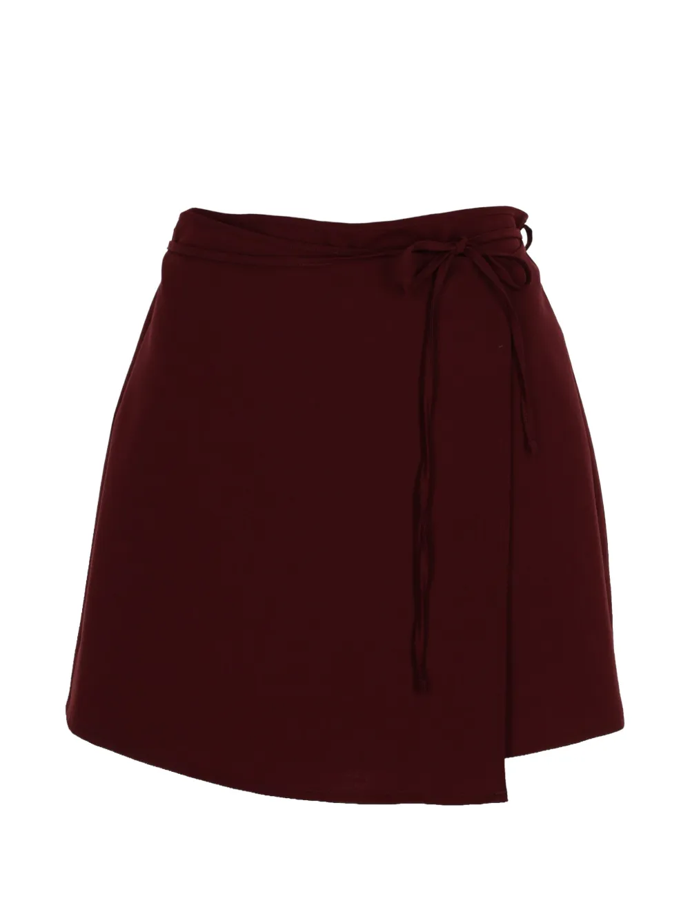 Alysi wrap-style bow-fastening mini skirt