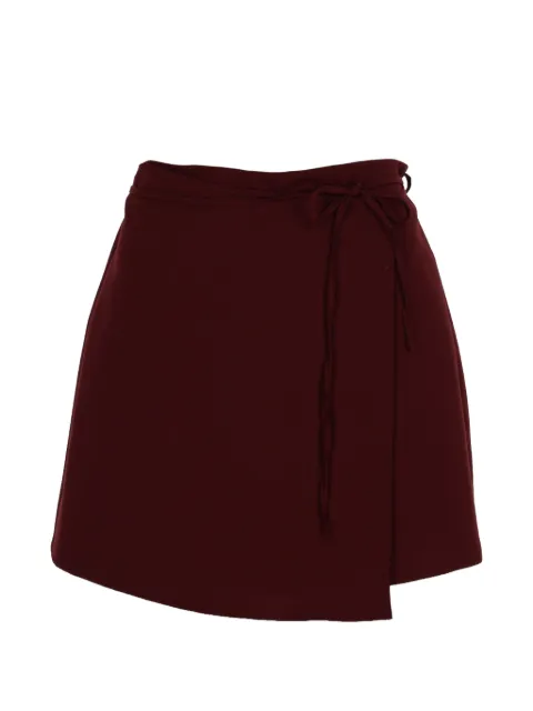Alysi wrap-style bow-fastening mini skirt