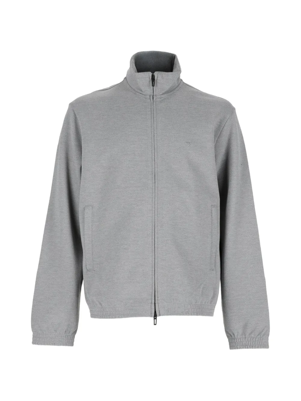 Emporio Armani Travel Essential high-neck track jacket - Grau